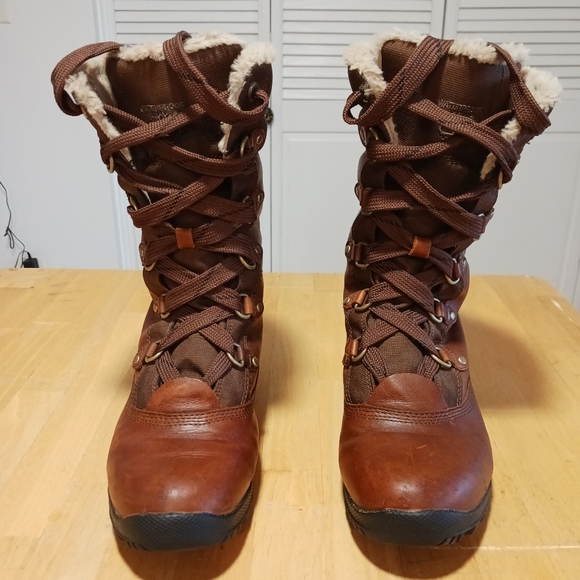 Timberland Women's Mount Hope Tan and Brown Winter Boots 9.5 Lined - Picture 5 of 14